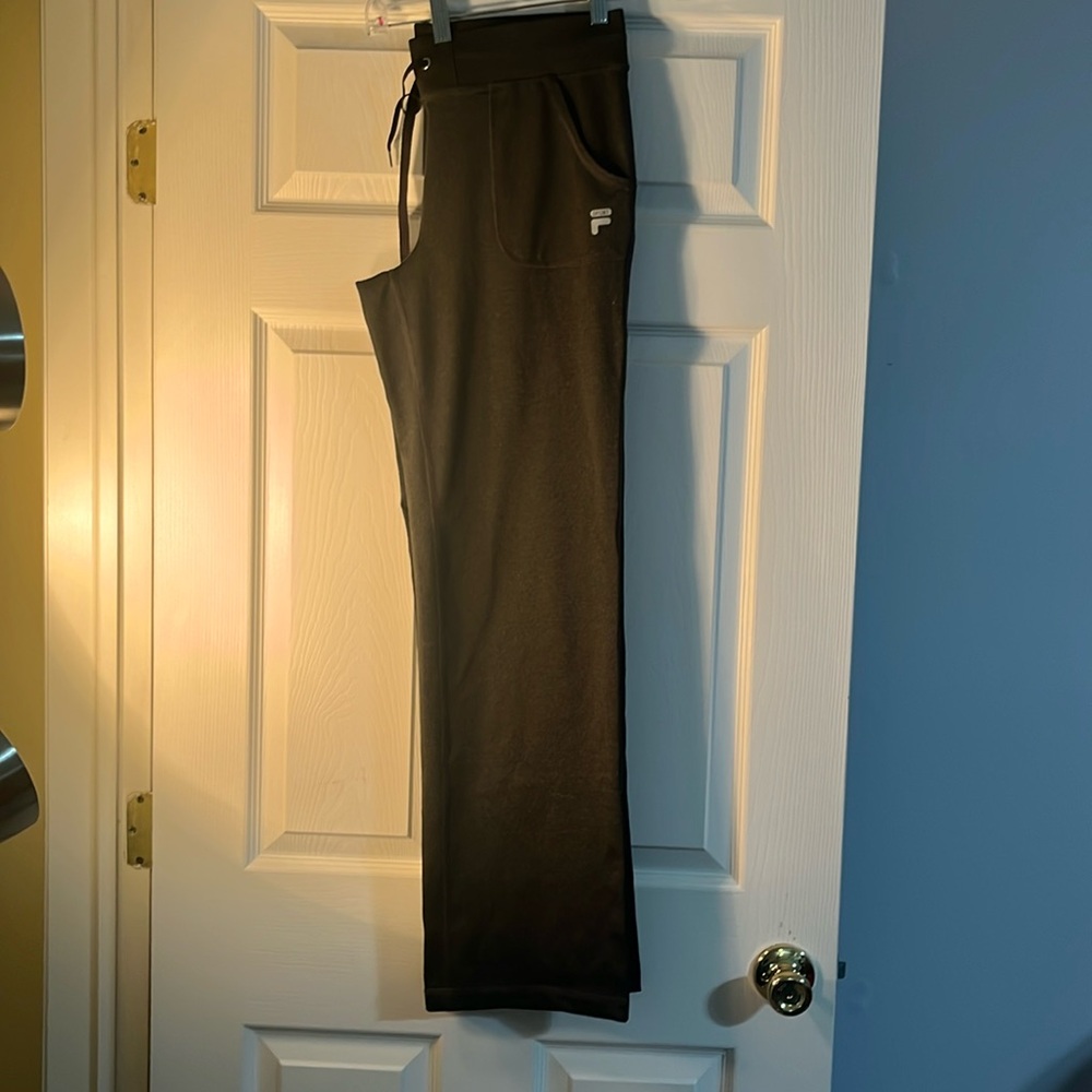 Fila L Charcoal Grey Straight Leggings